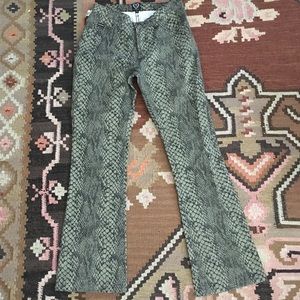 Vintage straight leg xoxo snake jeans 2/4